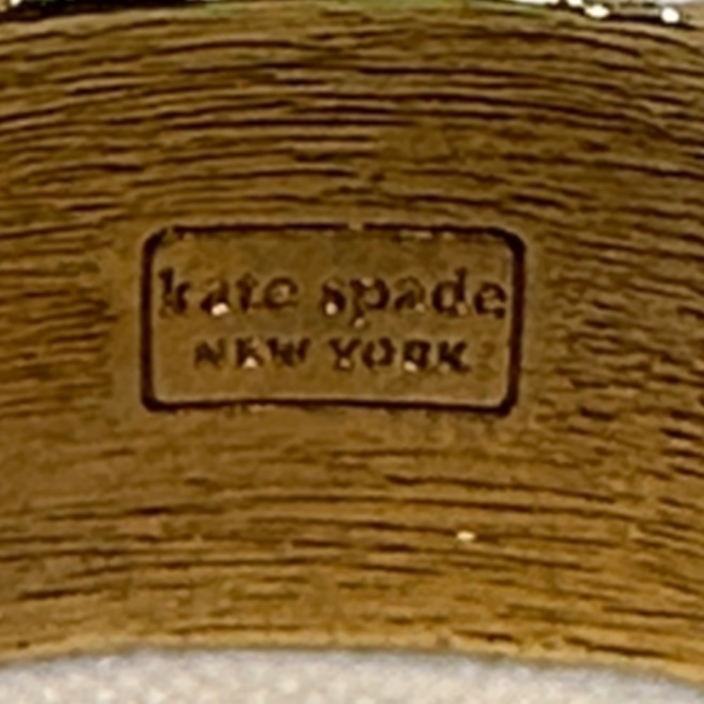 Kate Spade Through the Looking Glass Bee Cuff Gold and Crystal Hinged Bracelet - Picture 2 of 6